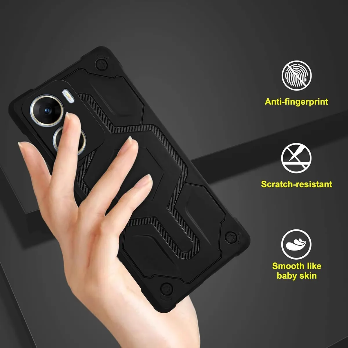Micvir Back Cover for Vivo V29e 5G (Black, Silicon, Pack of: 1) — image 4 of 4