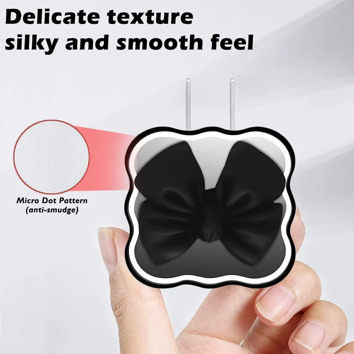 Xolia Chrg_iphn_BowTie Black Cable Protector (Black) — image 5 of 5