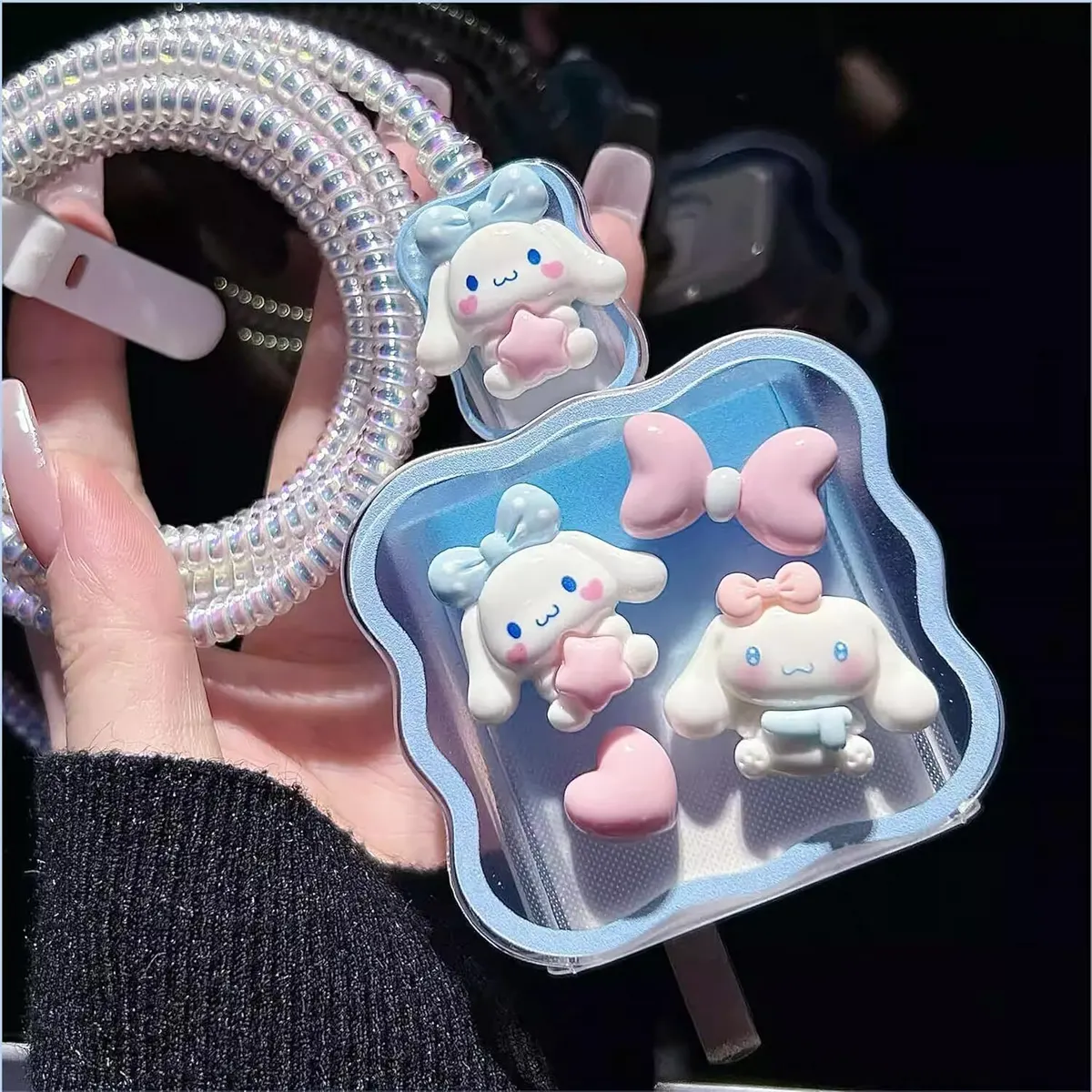 Xolia Chrg_iphn_CinnamorollBlue Cable Protector (Blue) — image 2 of 4