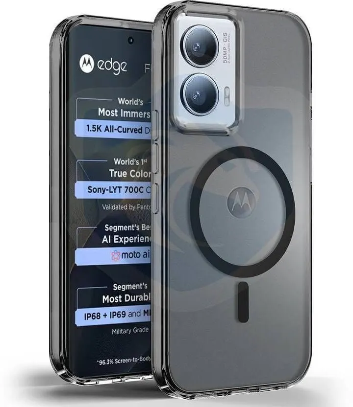 Xolia Back Cover for MOTOROLA Edge 50 Fusion (Black, Shock Proof, Polycarbonate, Pack of: 1)