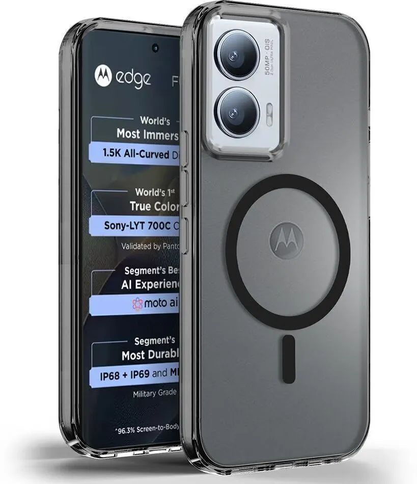 Xolia Back Cover for Motorola Moto G96 5G (Black, Shock Proof, Polycarbonate, Pack of: 1)