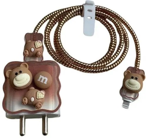 Micvir 18/20W Type C Adapter Compatible Charger Cover for Full Protection Cable Protector (Brown) — image 1 of 4