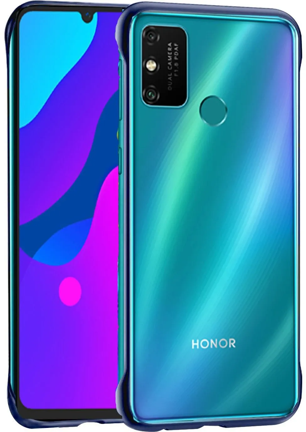 Micvir Back Cover for Honor 9A (Blue, Grip Case, Pack of: 1)