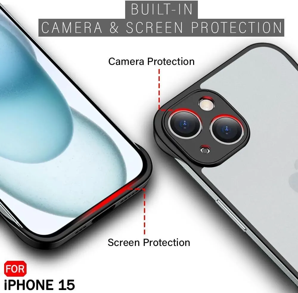 Micvir Back Cover for Apple iPhone 15 (Black, Frameless, Plastic, Pack of: 1) — image 3 of 4