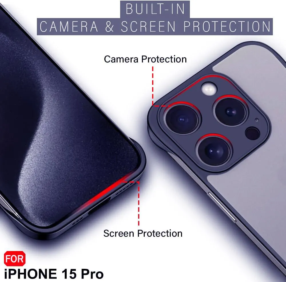 Micvir Back Cover for Apple iPhone 15 Pro (Blue, Dual Protection, Pack of: 1) — image 3 of 5