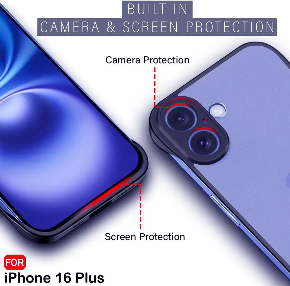 Micvir Back Cover for Apple iPhone 16 Plus (Blue, Pack of: 1) — image 2 of 5