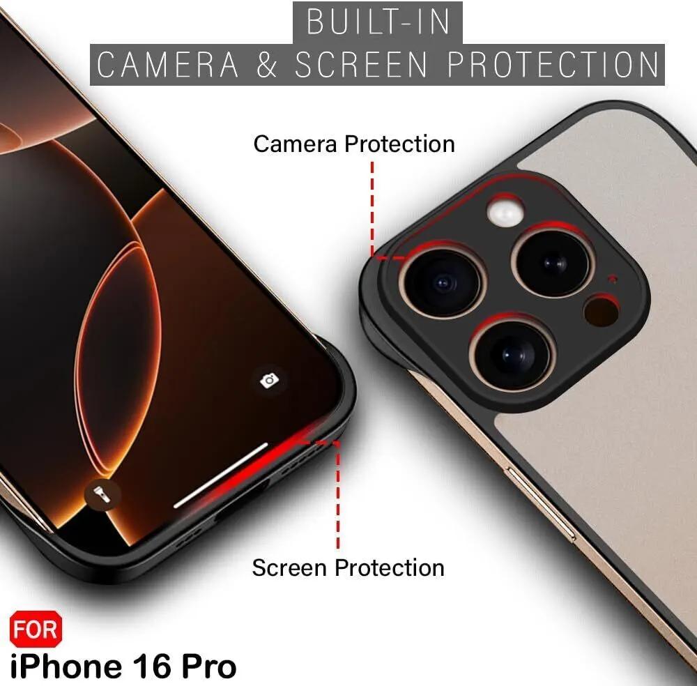Micvir Back Cover for Apple iPhone 16 Pro (Black, Pack of: 1) — image 2 of 5