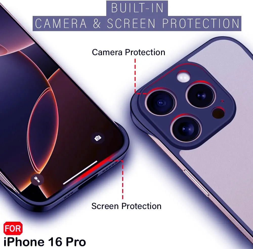 Micvir Back Cover for Apple iPhone 16 Pro (Blue, Pack of: 1) — image 2 of 5
