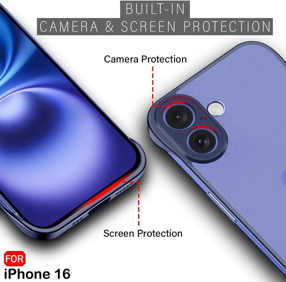 Micvir Back Cover for Apple iPhone 16 (Blue, Pack of: 1) — image 2 of 5