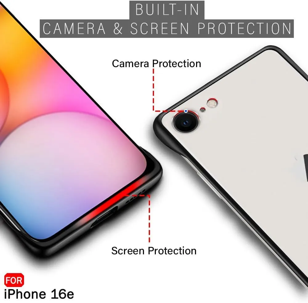 Micvir Back Cover for Apple iPhone 16e (Black, Pack of: 1) — image 2 of 5