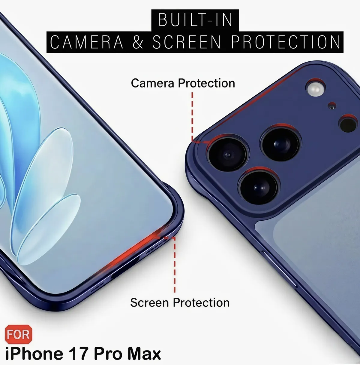 Xolia Back Cover for Apple iPhone 17 Pro Max (Blue, Plastic, Pack of: 1) — image 3 of 5