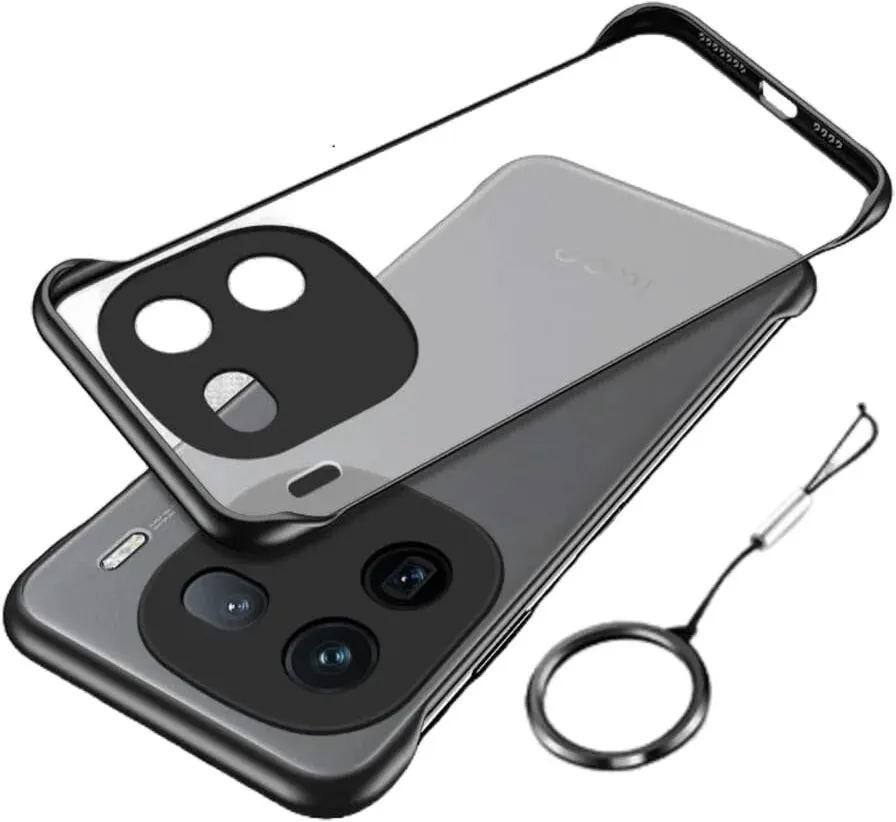 Micvir Back Cover for iQOO 12 5G (Black, Plastic, Pack of: 1)