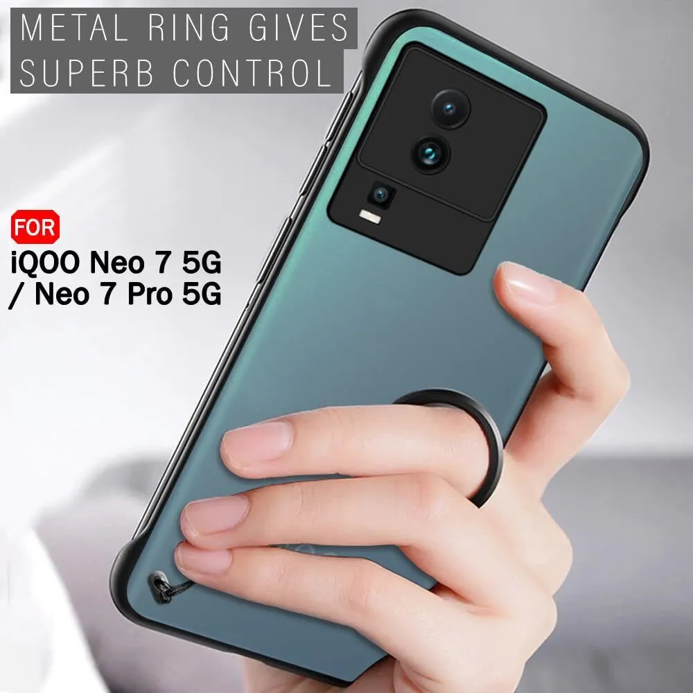 Micvir Back Cover for iQOO Neo 7 Pro 5G (Black, Plastic, Pack of: 1) — image 3 of 5