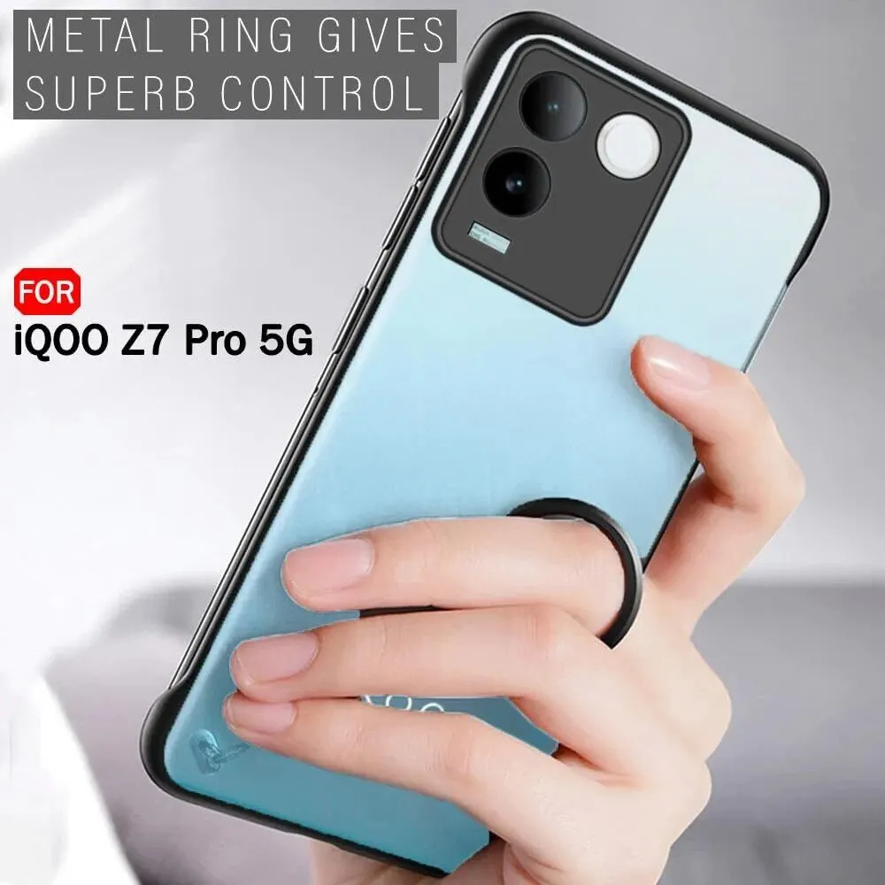 Micvir Back Cover for iQOO Z7 Pro 5G (Black, Plastic, Pack of: 1) — image 2 of 5