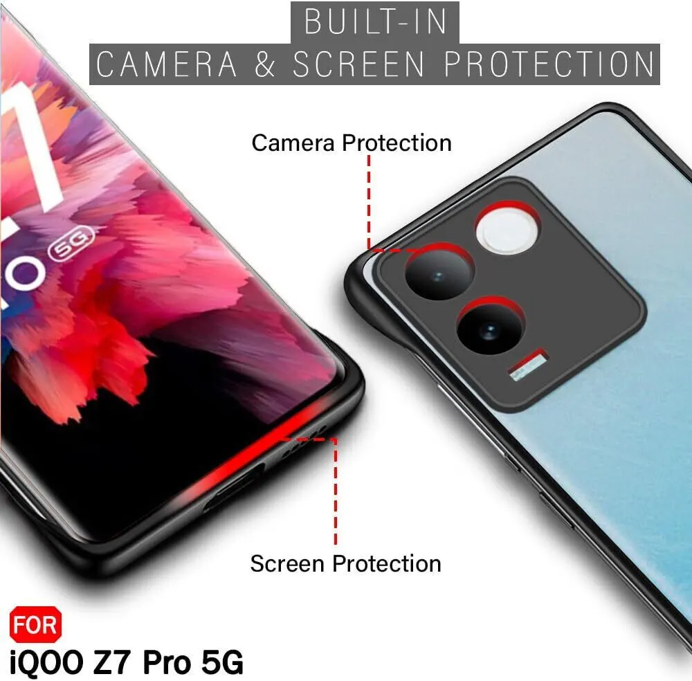 Micvir Back Cover for iQOO Z7 Pro 5G (Black, Plastic, Pack of: 1) — image 4 of 5