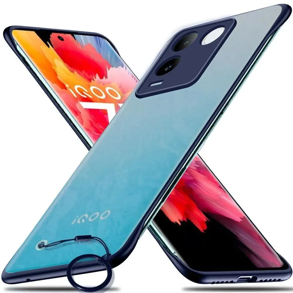 Micvir Back Cover for iQOO Z7 Pro 5G (Blue, Plastic, Pack of: 1)