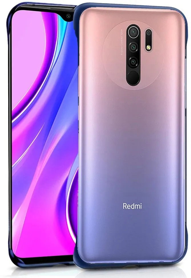 Micvir Back Cover for Poco M2, Mi Redmi 9 Prime (Blue, Plastic, Pack of: 1)