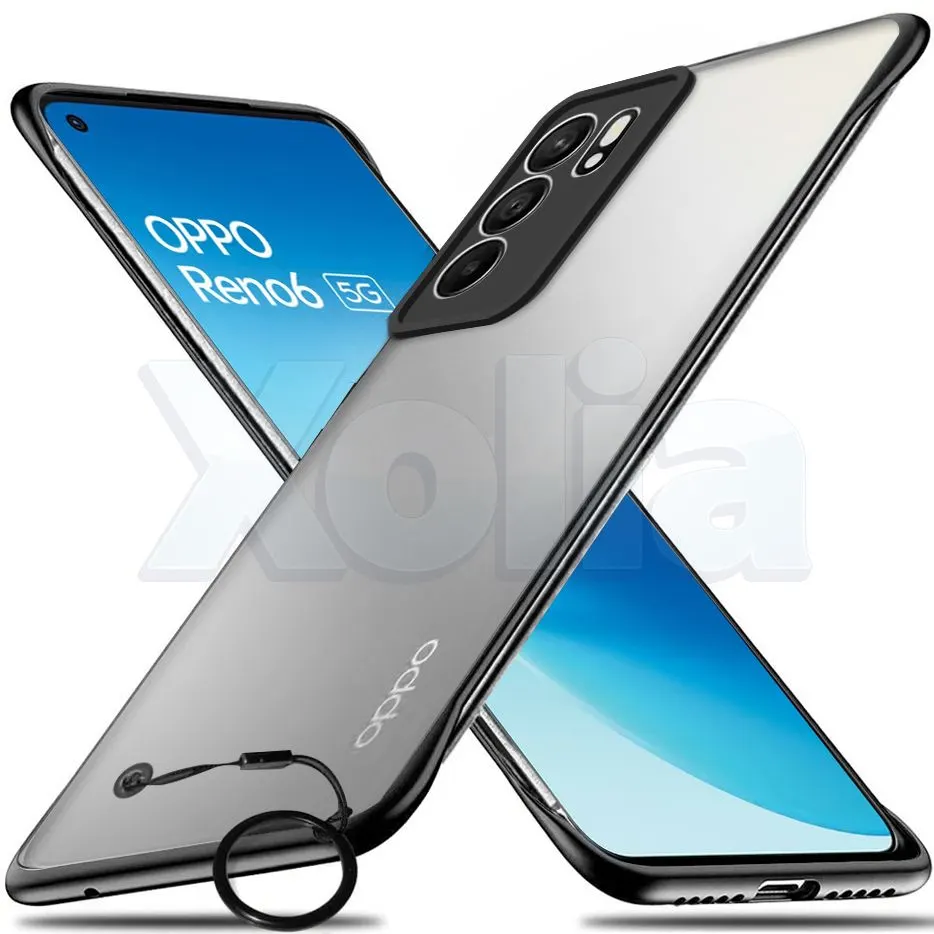 Xolia Back Cover for Oppo Reno 6 5G (Black, Plastic, Pack of: 1)