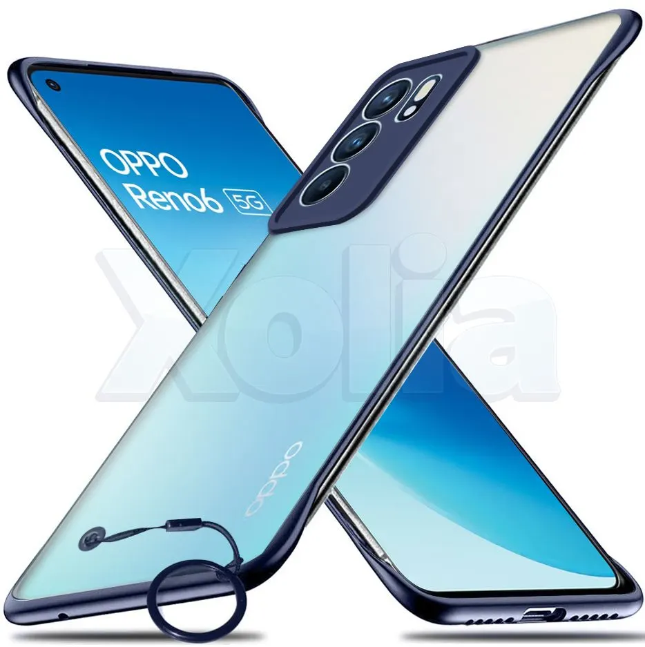 Xolia Back Cover for Oppo Reno 6 5G (Blue, Plastic, Pack of: 1)