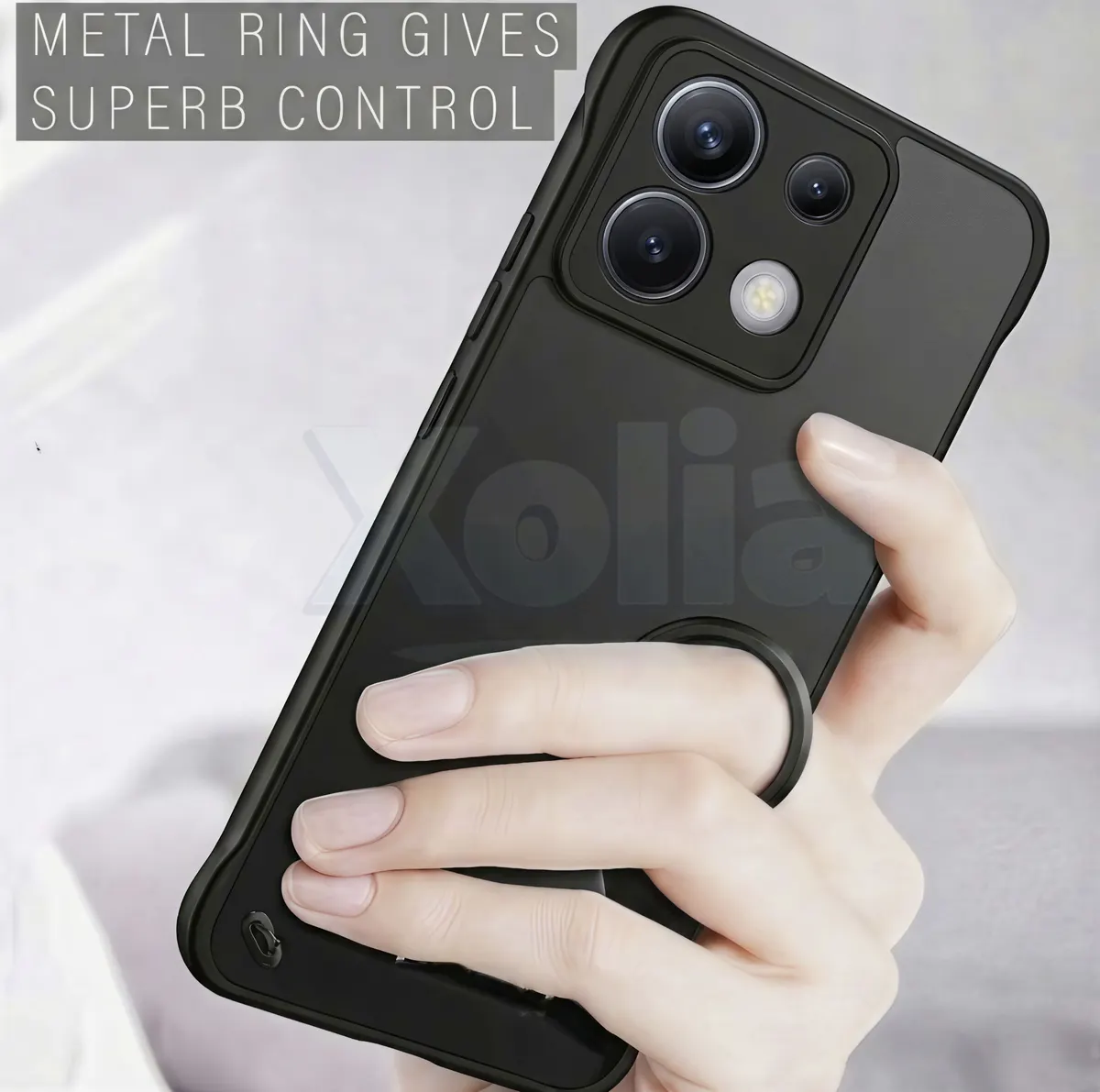 Xolia Back Cover for Poco X6 5G (Black, Plastic, Pack of: 1) — image 3 of 4
