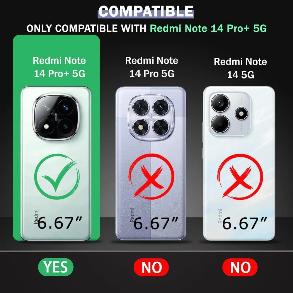 Xolia Back Cover for Redmi Note 14 Pro+ Plus 5G (Black, Plastic, Pack of: 1) — image 2 of 5