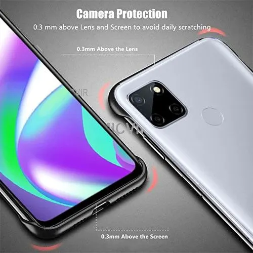 Micvir Back Cover for Realme C12, Realme Narzo 20, Realme Narzo 30A, Realme C25, Realme C25s (Black, Dual Protection, Plastic, Pack of: 1) — image 3 of 5