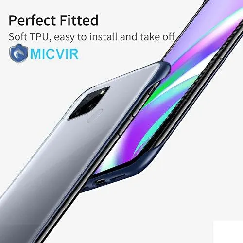Micvir Back Cover for Realme Narzo 20, Realme C12, Realme Narzo 30A (Transparent, Blue, Dual Protection, Pack of: 1) — image 3 of 5