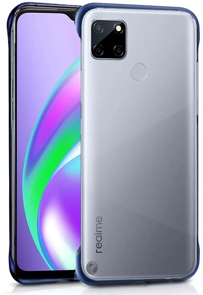 Micvir Back Cover for Realme Narzo 20, Realme C12, Realme Narzo 30A (Transparent, Blue, Dual Protection, Pack of: 1) — image 5 of 5