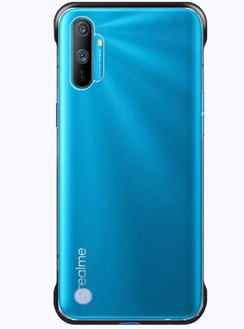 Micvir Back Cover for Realme C3 (Black, Camera Bump Protector, Pack of: 1)