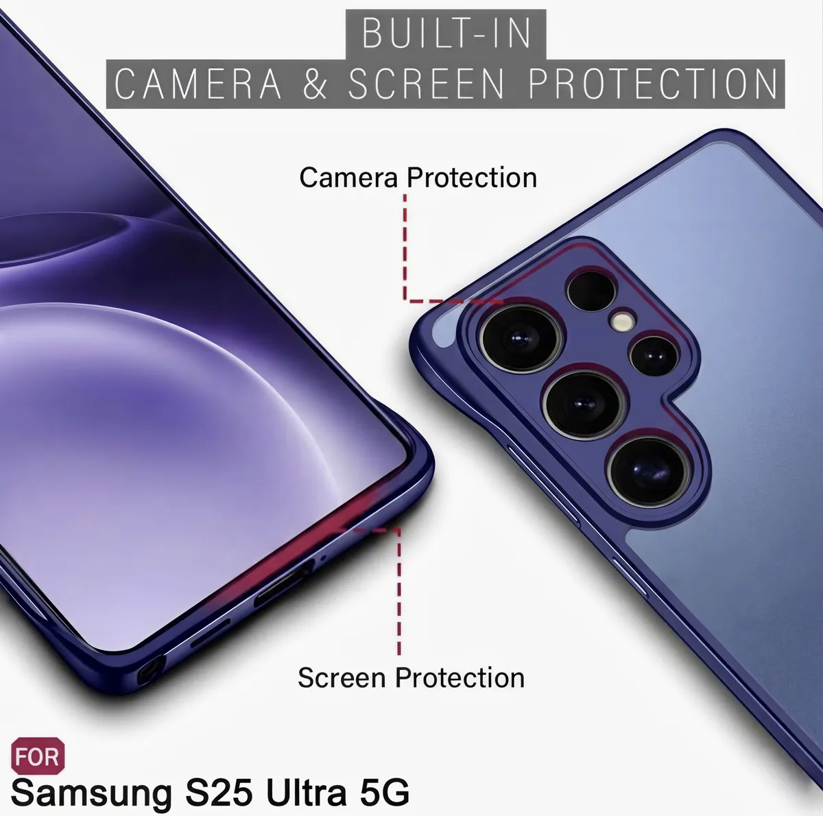 Xolia Back Cover for Samsung Galaxy S25 Ultra 5G (Blue, Plastic, Pack of: 1) — image 3 of 5