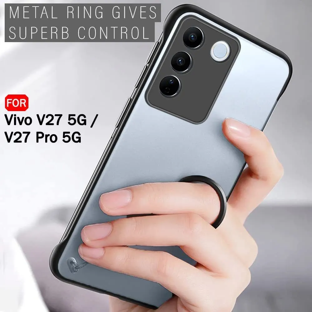 Micvir Back Cover for Vivo V27 5G (Transparent, Dual Protection, Pack of: 1) — image 3 of 5