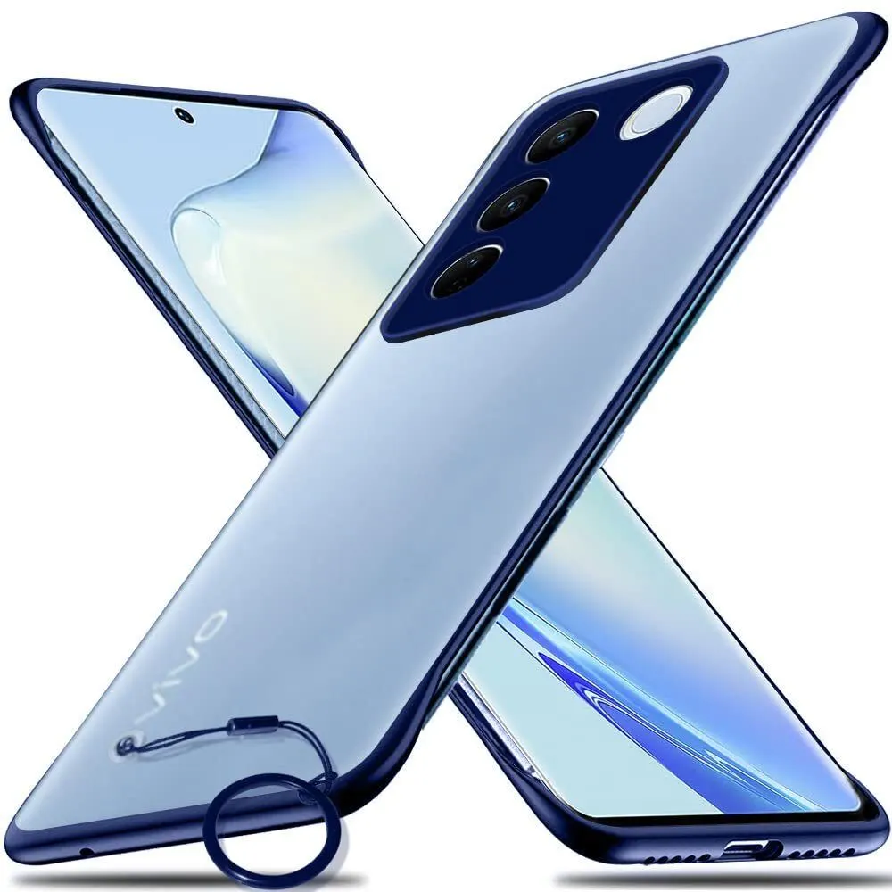 Micvir Back Cover for Vivo V27 Pro 5G (Blue, Dual Protection, Plastic, Pack of: 1)