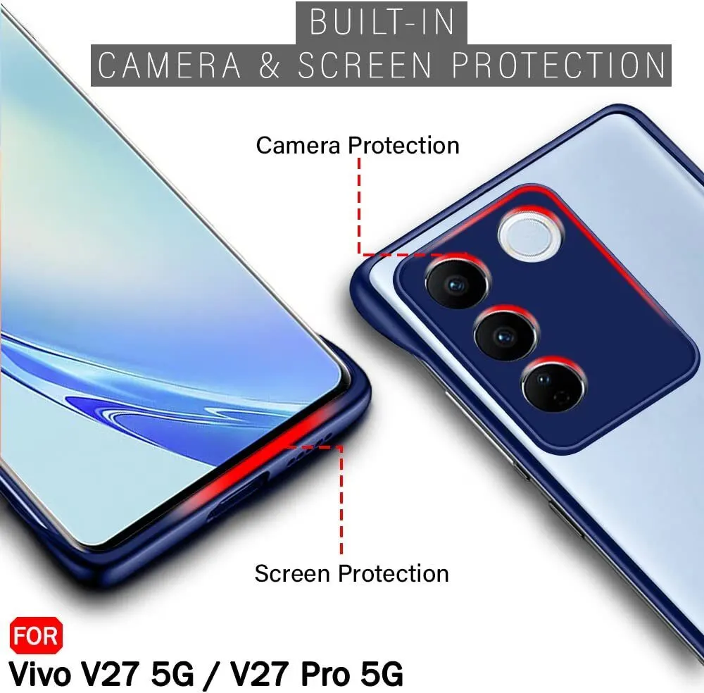 Micvir Back Cover for Vivo V27 Pro 5G (Blue, Dual Protection, Plastic, Pack of: 1) — image 2 of 5