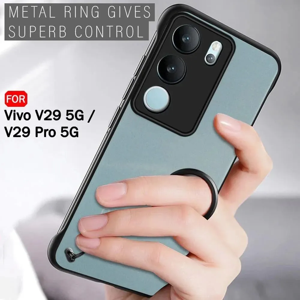 Micvir Back Cover for Vivo V29 Pro 5G (Black, Plastic, Pack of: 1) — image 2 of 5