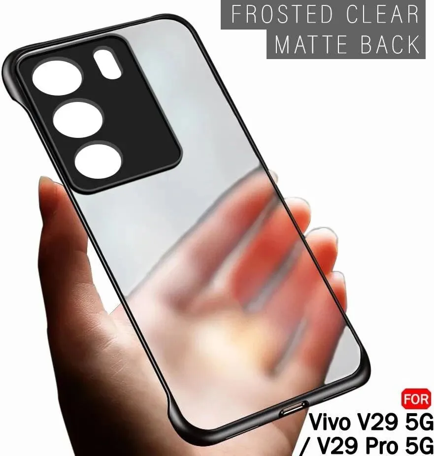 Micvir Back Cover for Vivo V29 Pro 5G (Black, Plastic, Pack of: 1) — image 3 of 5