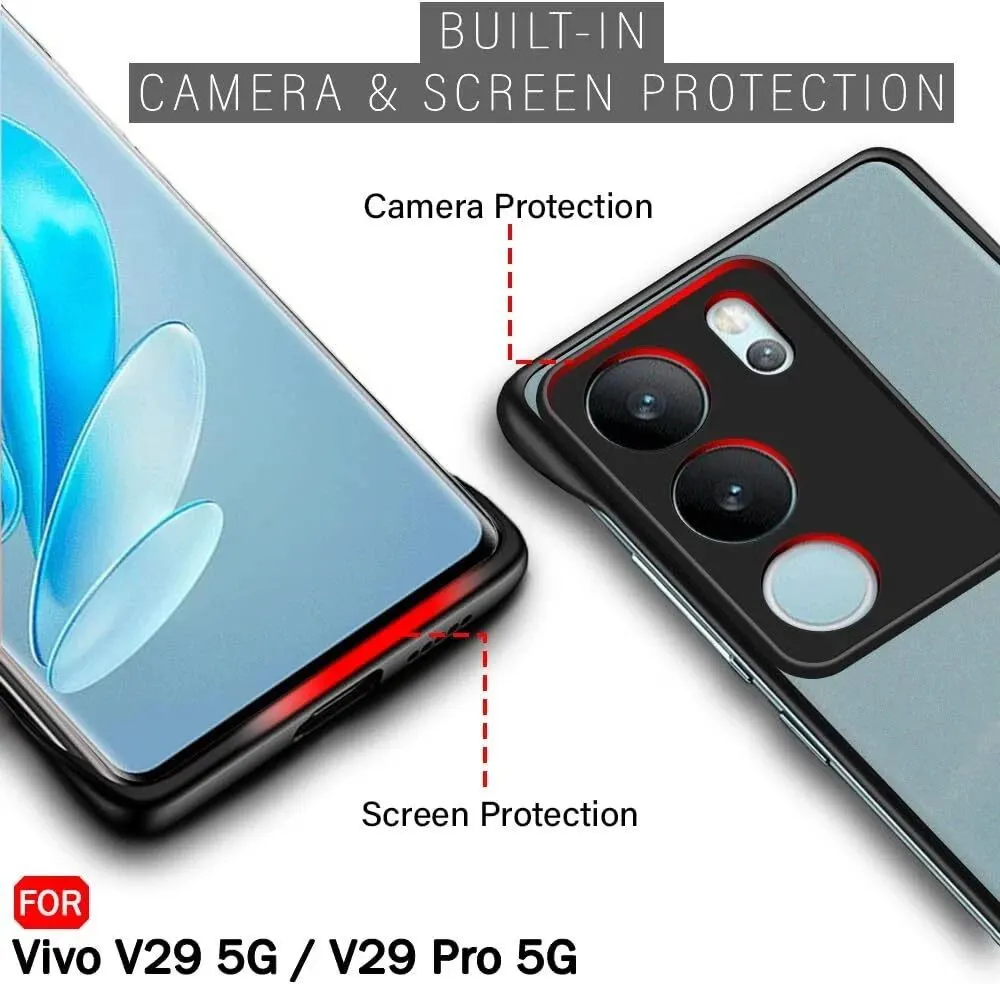 Micvir Back Cover for Vivo V29 Pro 5G (Black, Plastic, Pack of: 1) — image 4 of 5
