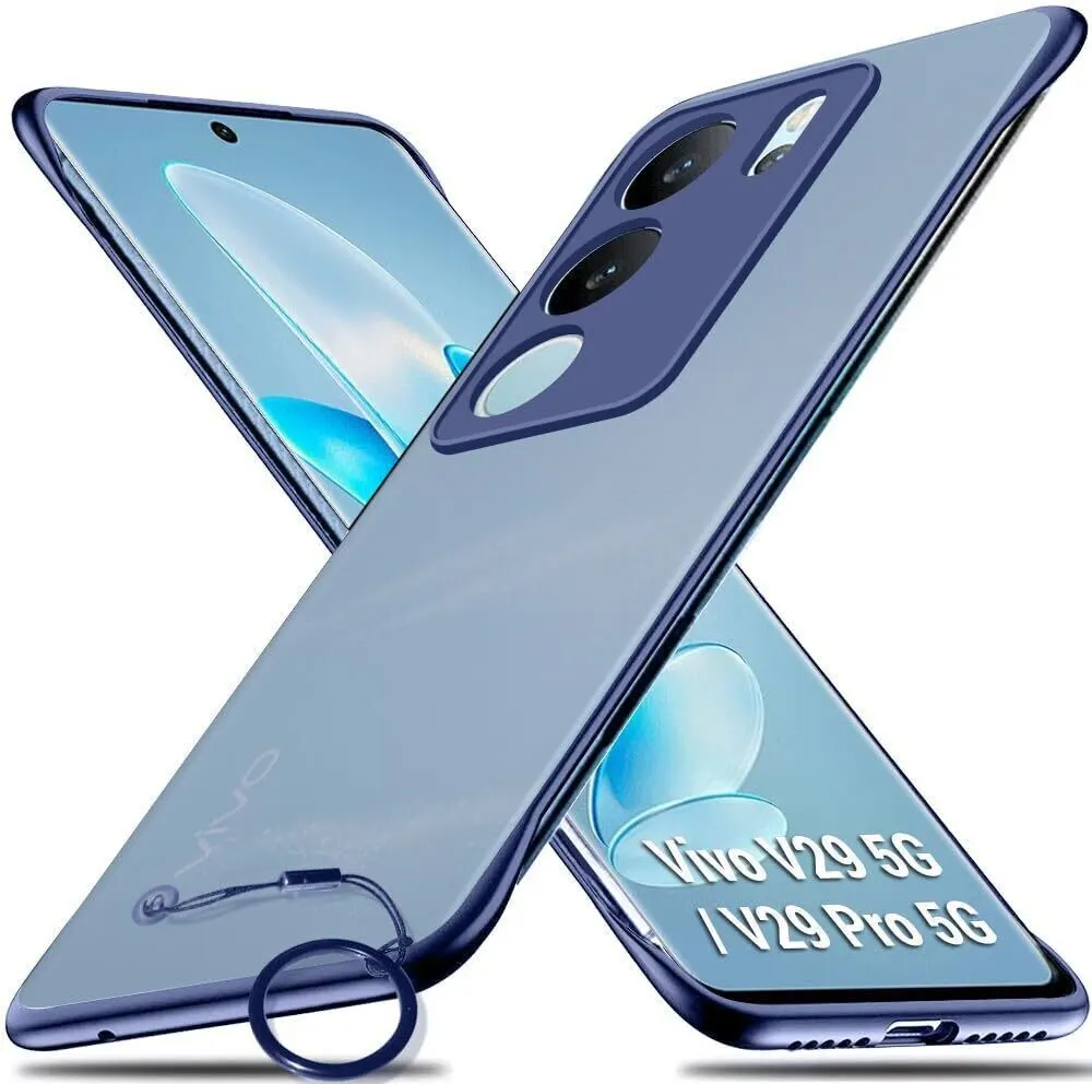Micvir Back Cover for vivo V29 5G (Blue, Plastic, Pack of: 1)