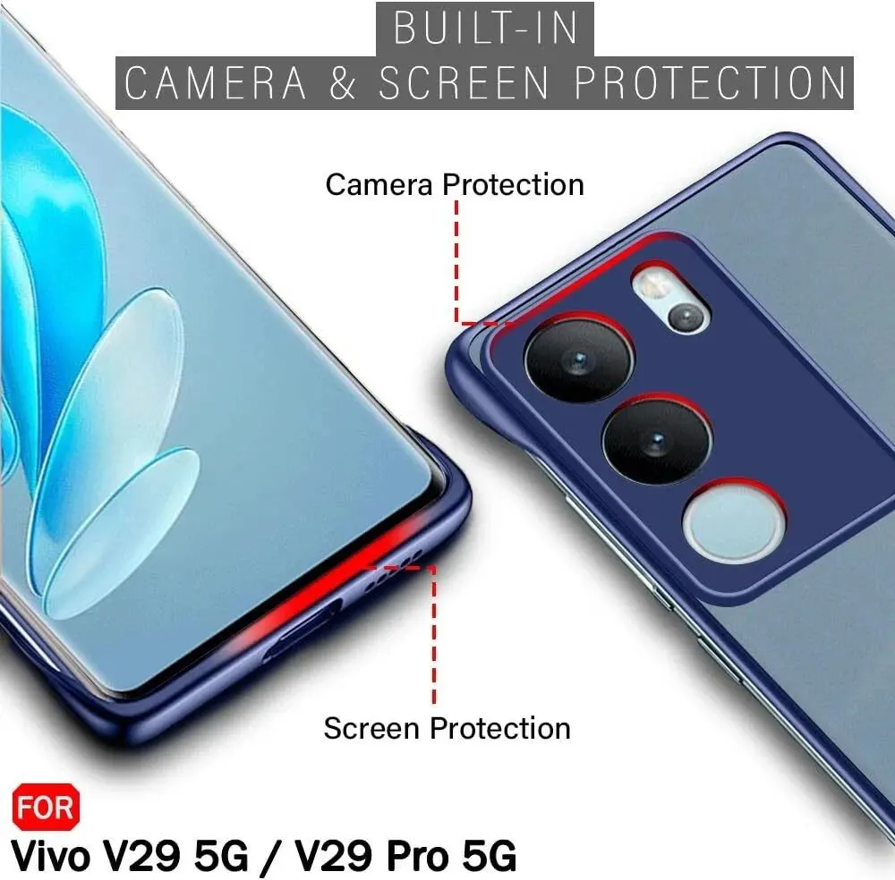 Micvir Back Cover for vivo V29 5G (Blue, Plastic, Pack of: 1) — image 2 of 5