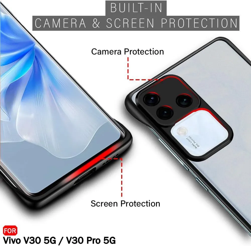 Micvir Back Cover for Vivo V30 Pro 5G (Black, Plastic, Pack of: 1) — image 2 of 5
