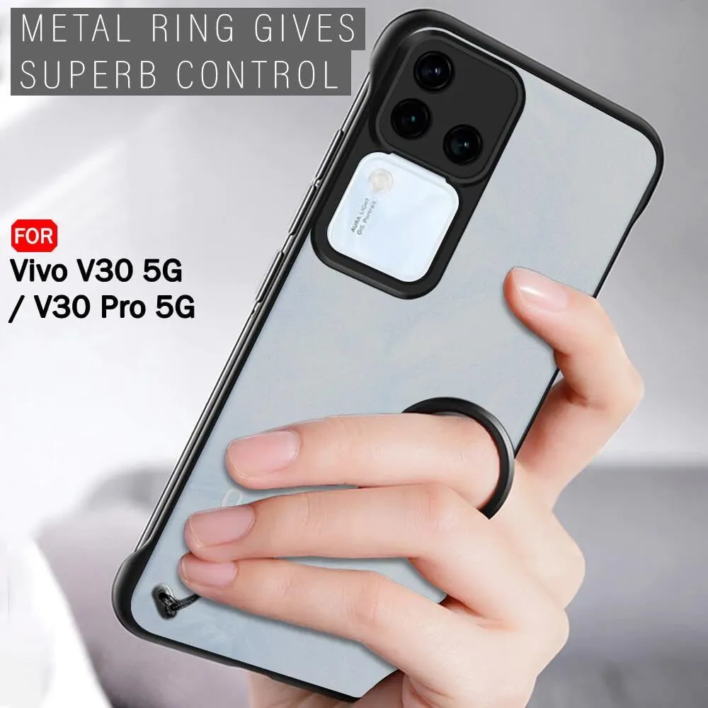 Micvir Back Cover for Vivo V30 5G (Black, Plastic, Pack of: 1) — image 3 of 5