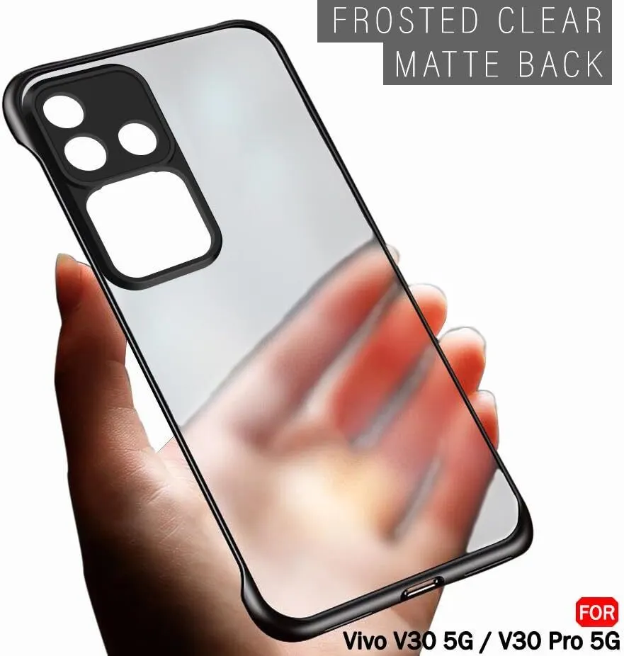 Micvir Back Cover for Vivo V30 5G (Black, Plastic, Pack of: 1) — image 4 of 5