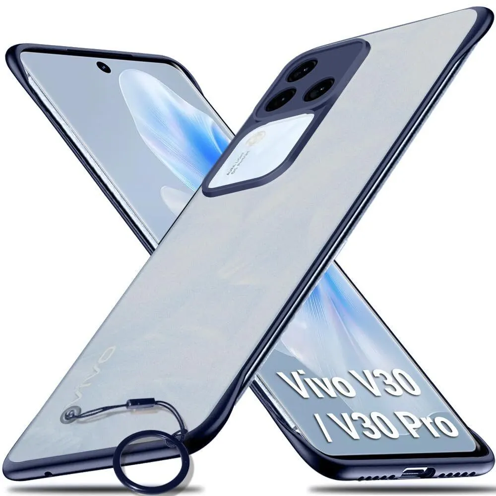 Micvir Back Cover for Vivo V30 5G (Blue, Plastic, Pack of: 1)