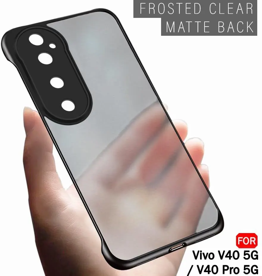 Micvir Back Cover for vivo V40 Pro 5G (Black, Plastic, Pack of: 1) — image 4 of 5