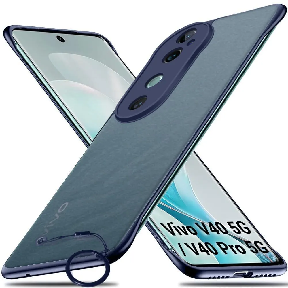 Micvir Back Cover for vivo V40 Pro 5G (Blue, Plastic, Pack of: 1)