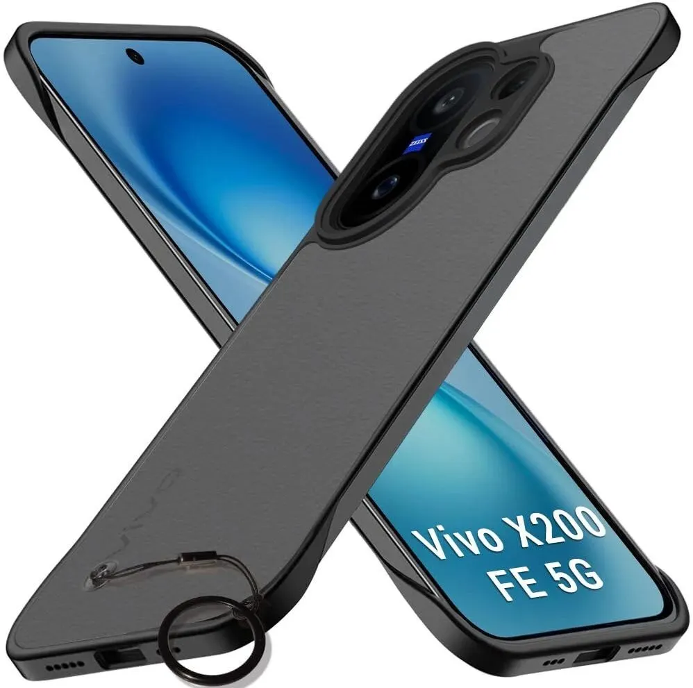 Micvir Back Cover for Vivo V60 5G (Black, Plastic, Pack of: 1)