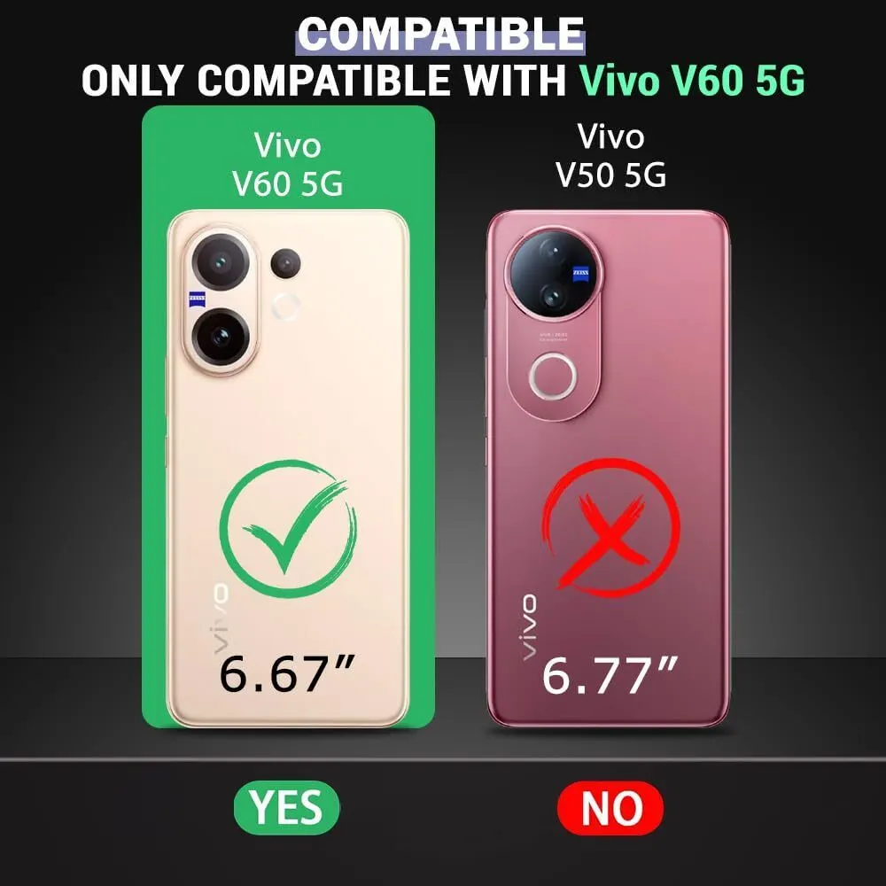 Micvir Back Cover for Vivo V60 5G (Black, Plastic, Pack of: 1) — image 2 of 2