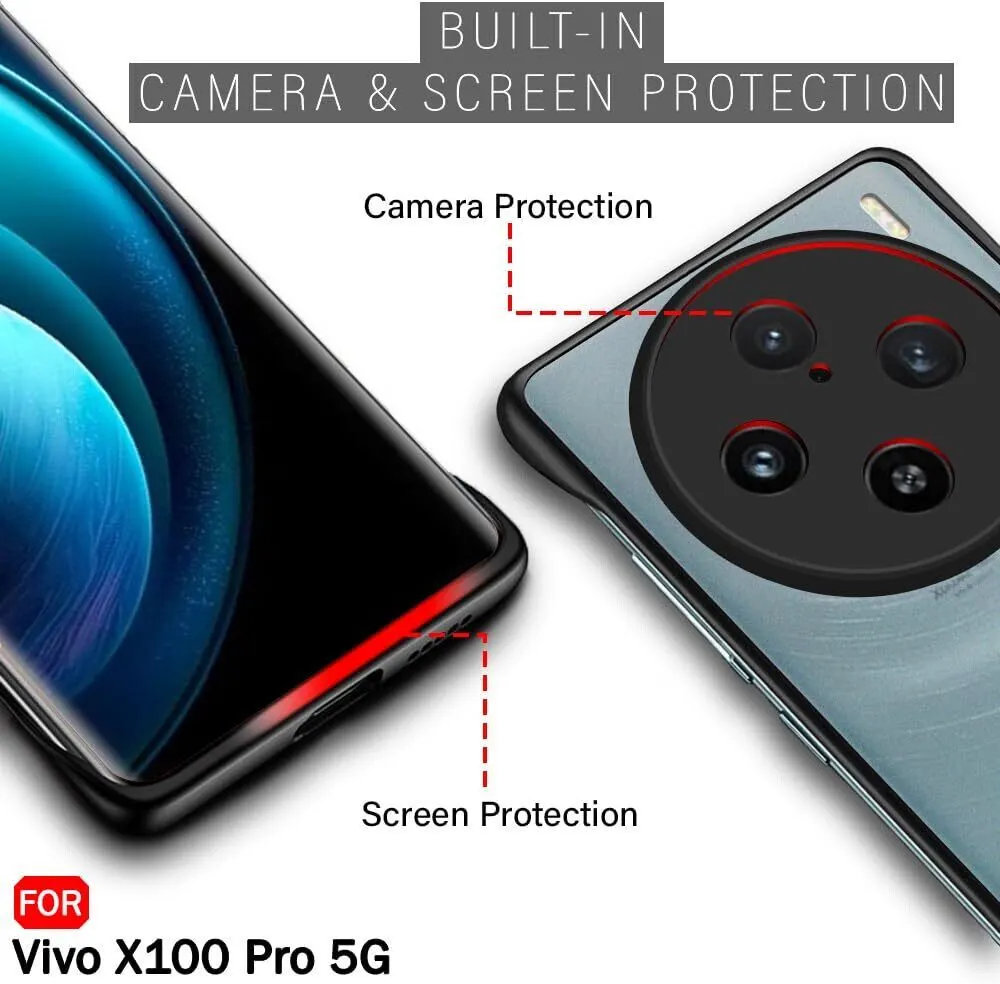 Micvir Back Cover for Vivo X100 PRO 5G (Black, Plastic, Pack of: 1) — image 2 of 5