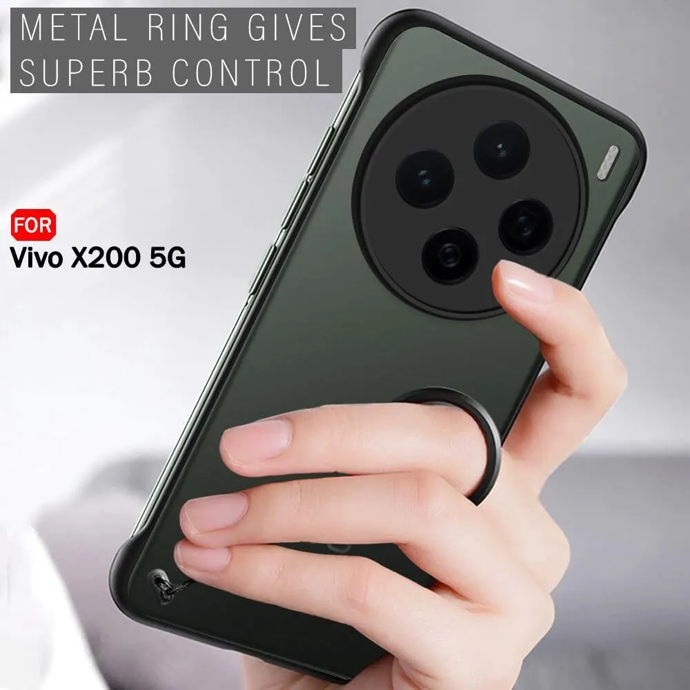 Micvir Back Cover for Vivo X200 5G (Black, Plastic, Pack of: 1) — image 3 of 5
