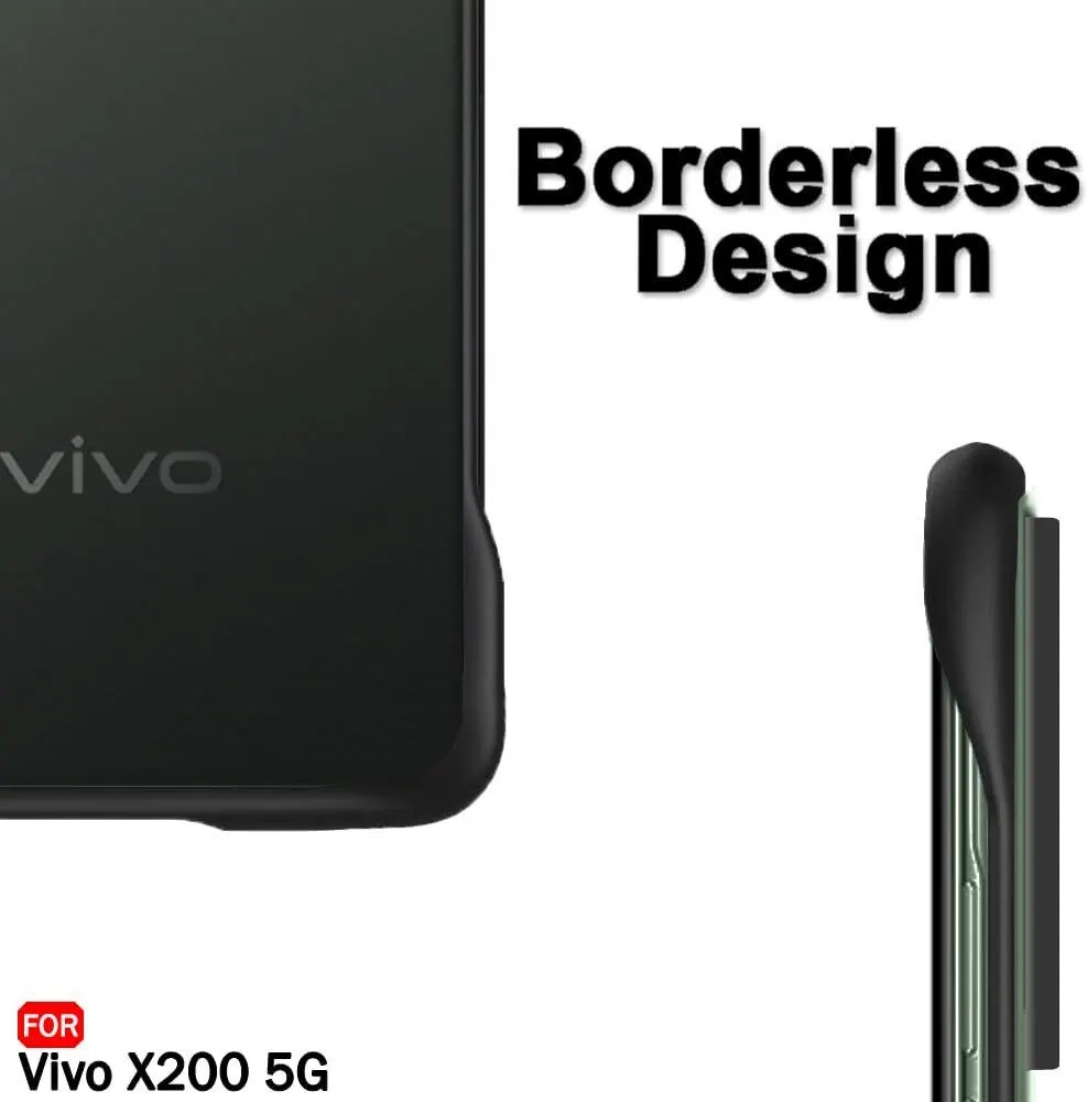 Micvir Back Cover for Vivo X200 5G (Black, Plastic, Pack of: 1) — image 4 of 5