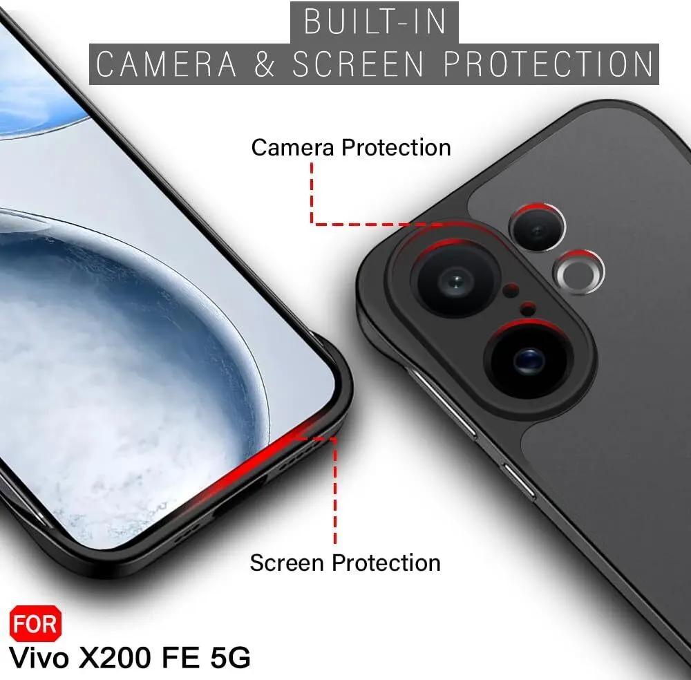 Micvir Back Cover for Vivo X200 FE 5G (Black, Pack of: 1) — image 3 of 5
